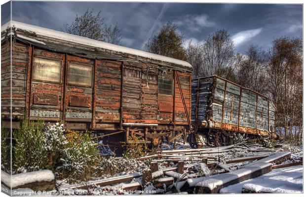 Old Freight Wagons Canvas Print by Ray Pritchard