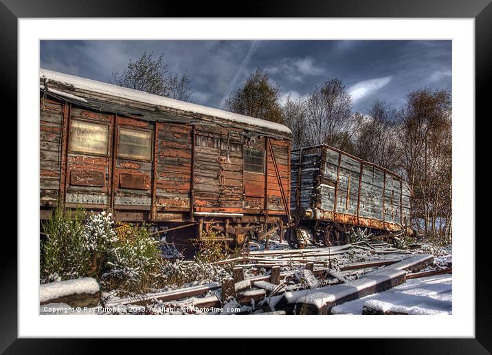 Old Freight Wagons Framed Mounted Print by Ray Pritchard