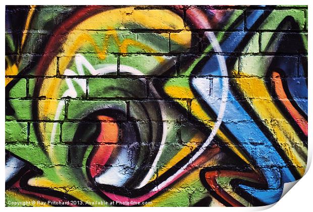 Graffiti Abstract Print by Ray Pritchard