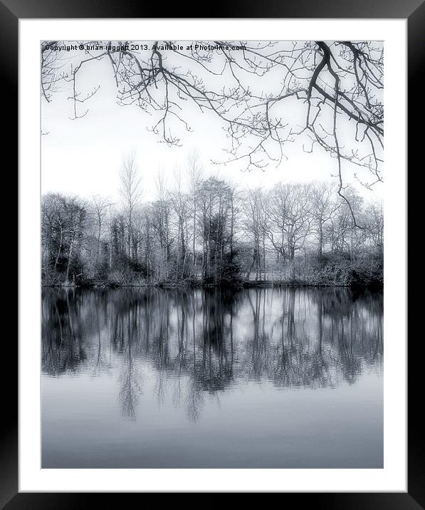 Lake Reflections Framed Mounted Print by Brian  Raggatt