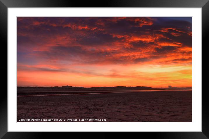 Scarlet Sunrise Framed Mounted Print by Fiona Messenger
