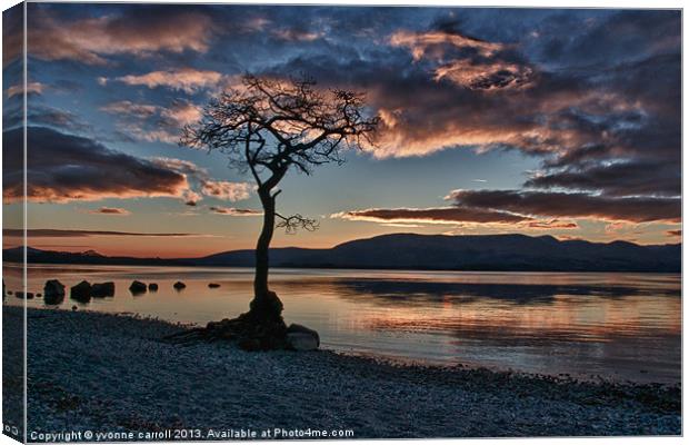 Loch Lomond sunset Canvas Print by yvonne & paul carroll