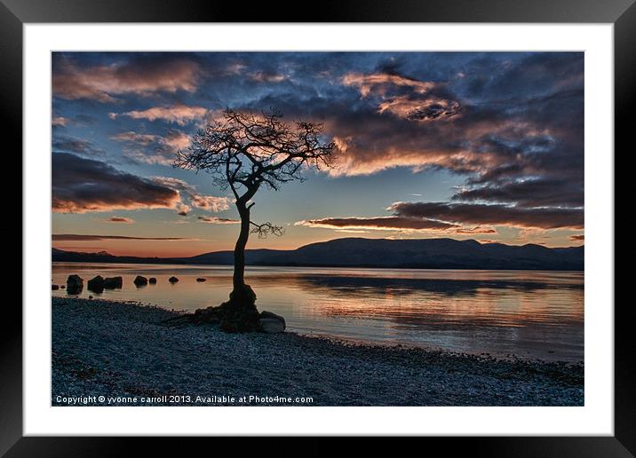 Loch Lomond sunset Framed Mounted Print by yvonne & paul carroll