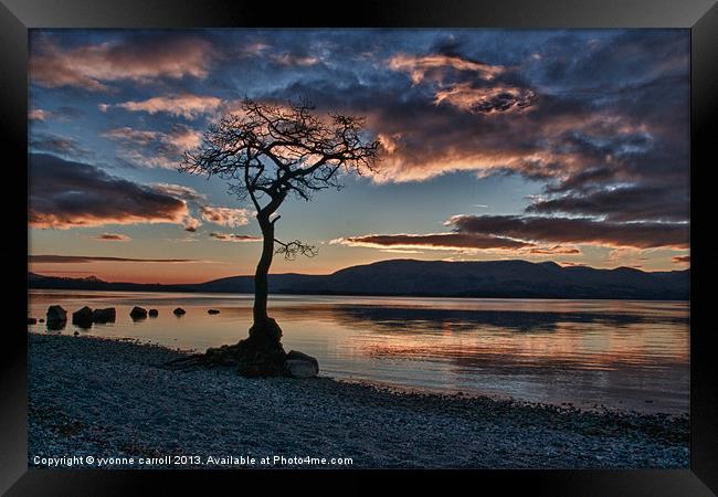 Loch Lomond sunset Framed Print by yvonne & paul carroll