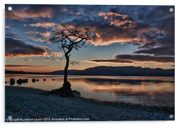 Loch Lomond sunset Acrylic by yvonne & paul carroll