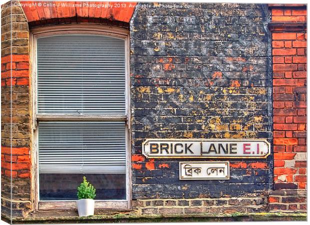 Brick Lane E1 Canvas Print by Colin Williams Photography