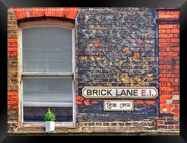 Brick Lane E1 Framed Print by Colin Williams Photography