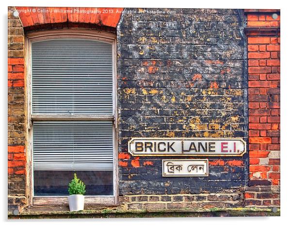 Brick Lane E1 Acrylic by Colin Williams Photography