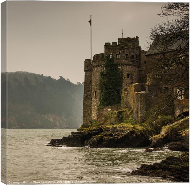 Dartmouth Castle and Church Canvas Print by Phil Wareham