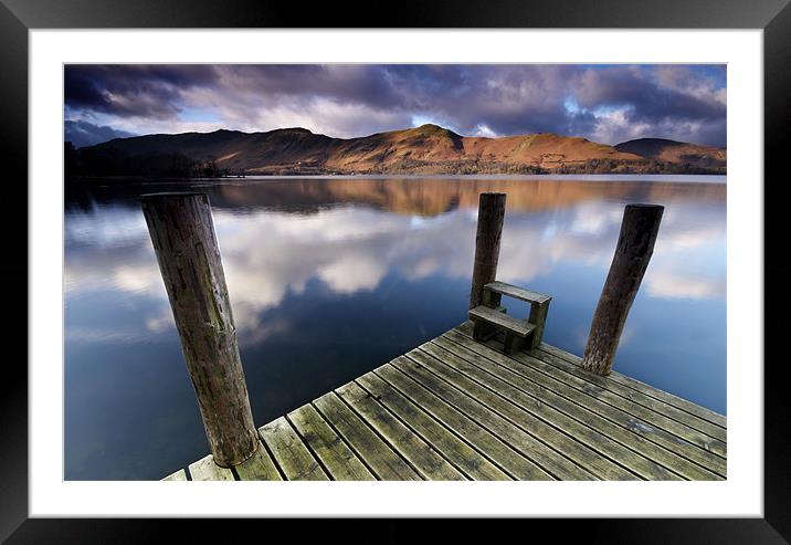 Lakes Morning Framed Mounted Print by Dave Hudspeth Landscape Photography