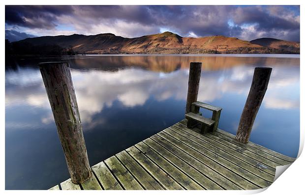 Lakes Morning Print by Dave Hudspeth Landscape Photography