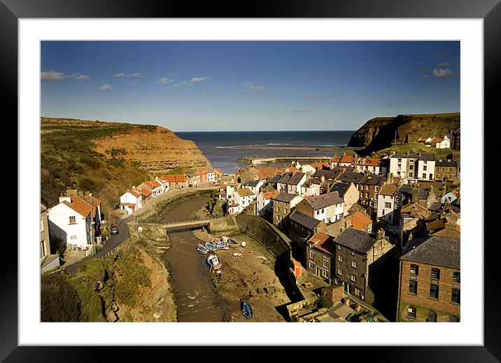 Staithes Framed Mounted Print by Dave Hudspeth Landscape Photography