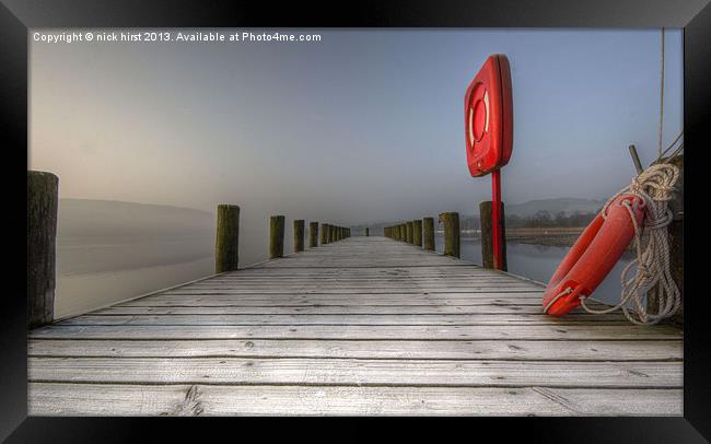 Jetty at Coniston HDR Framed Print by nick hirst