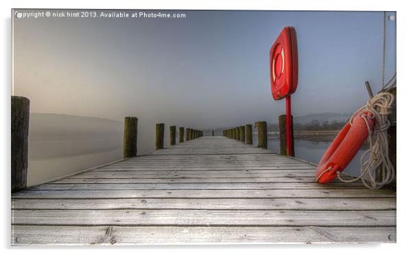 Jetty at Coniston HDR Acrylic by nick hirst
