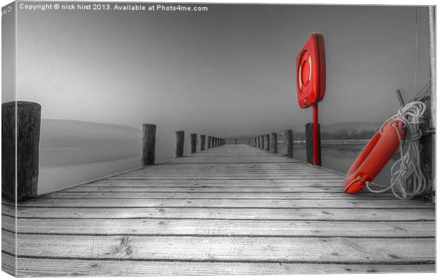 Jetty at Coniston Canvas Print by nick hirst