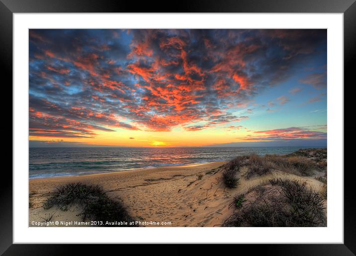 Beachcombers Sunset Framed Mounted Print by Wight Landscapes