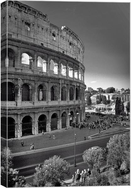 Colosseum Rome Canvas Print by Darren Burroughs