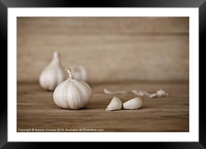Garlic Framed Mounted Print by Natalie Kinnear