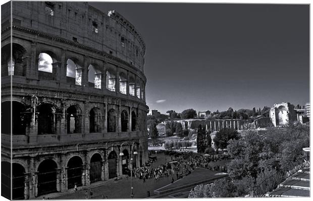 Colosseum Rome Canvas Print by Darren Burroughs