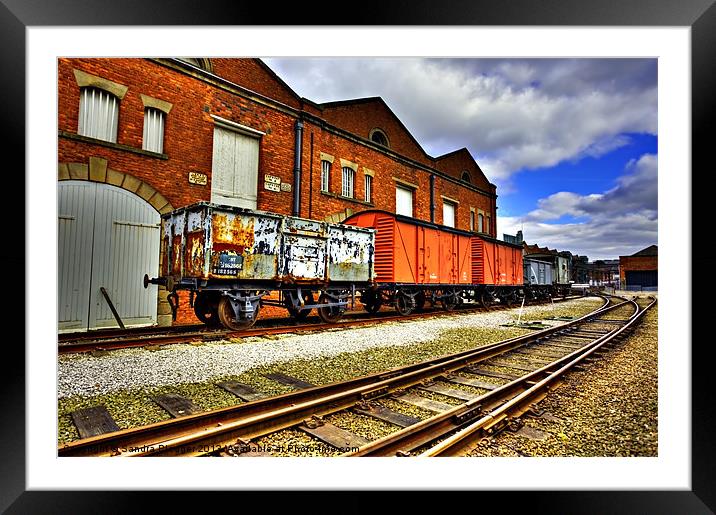 Old Wagons Liverpool Road Station Framed Mounted Print by Sandra Pledger