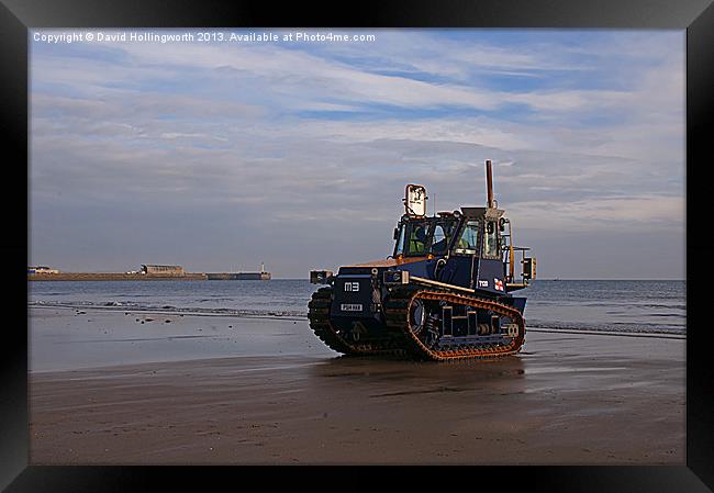 Lifeboat Tractor Framed Print by David Hollingworth