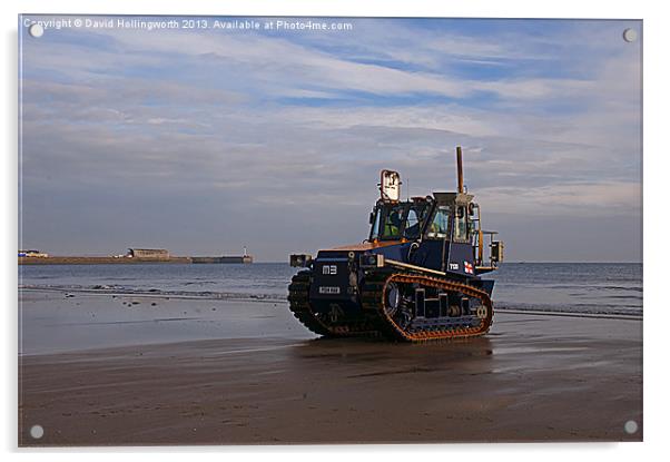 Lifeboat Tractor Acrylic by David Hollingworth