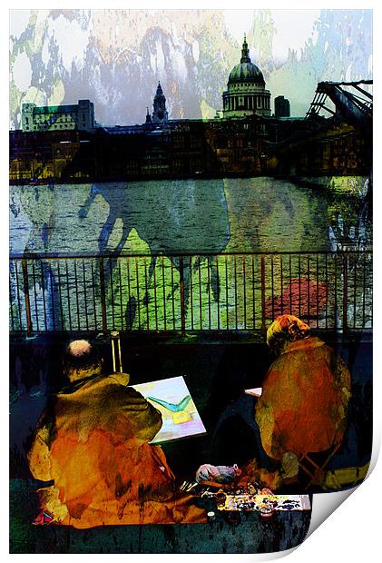 The Art of the Millennium Bridge Print by Luigi Petro