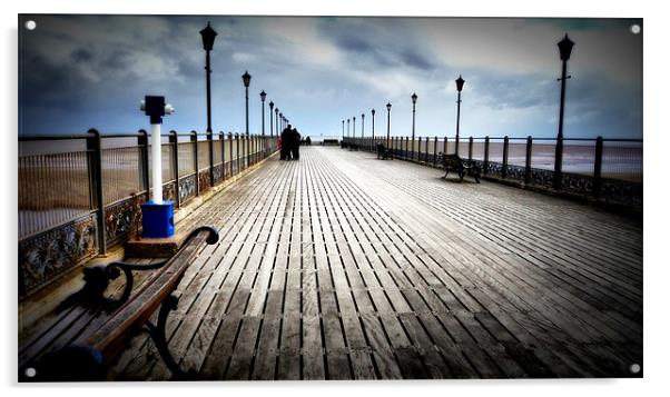Along the Pier Acrylic by Jon Fixter