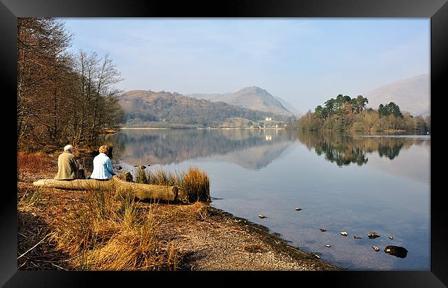 Great Views At Grasmere Framed Print by Donna Connolly