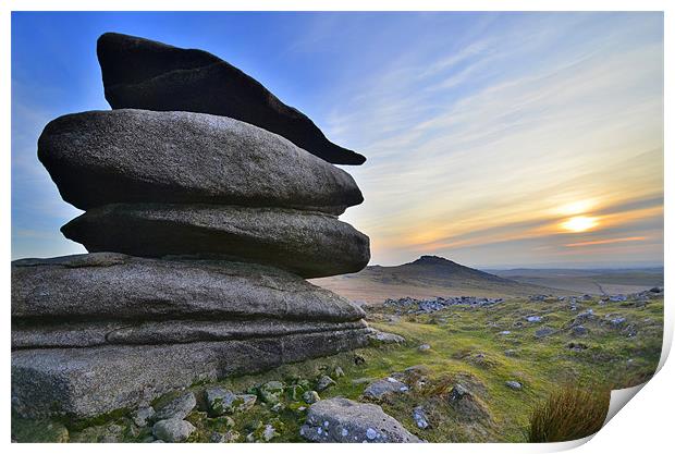Cornwall: Showery Tor Print by Rob Parsons