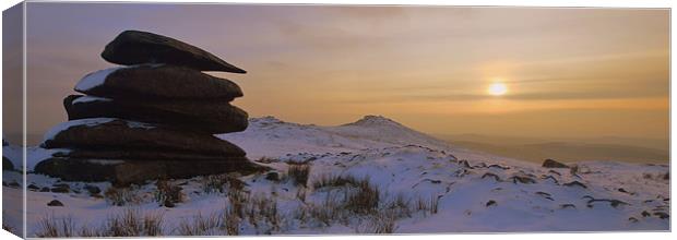 Cornwall: Winter on Showery Tor Canvas Print by Rob Parsons