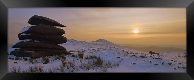 Cornwall: Winter on Showery Tor Framed Print by Rob Parsons
