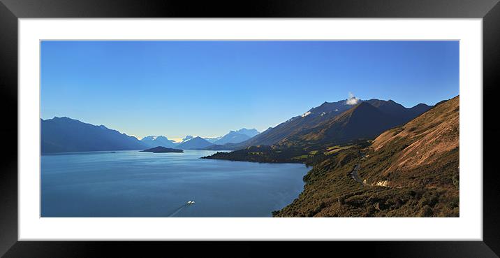 By Road or Lake Framed Mounted Print by