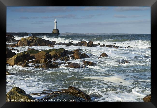 Aberdeen Harbour Light Photo Framed Print by Bill Buchan