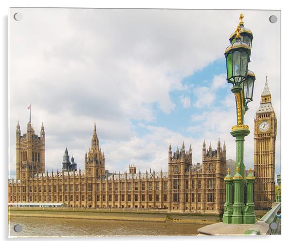 View Westminster Bridge Acrylic by Clive Eariss