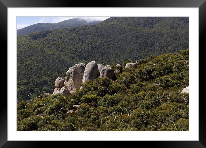 Rock Outcrop Mt Oberon Framed Mounted Print by Graham Palmer