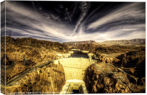 The Hoover Dam Canvas Print by Rob Hawkins