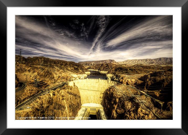 The Hoover Dam Framed Mounted Print by Rob Hawkins