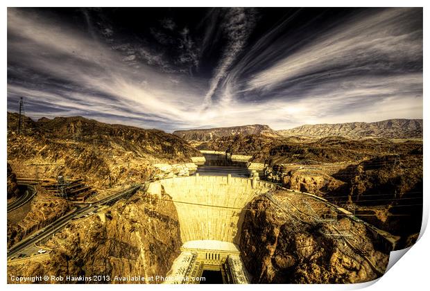 The Hoover Dam Print by Rob Hawkins