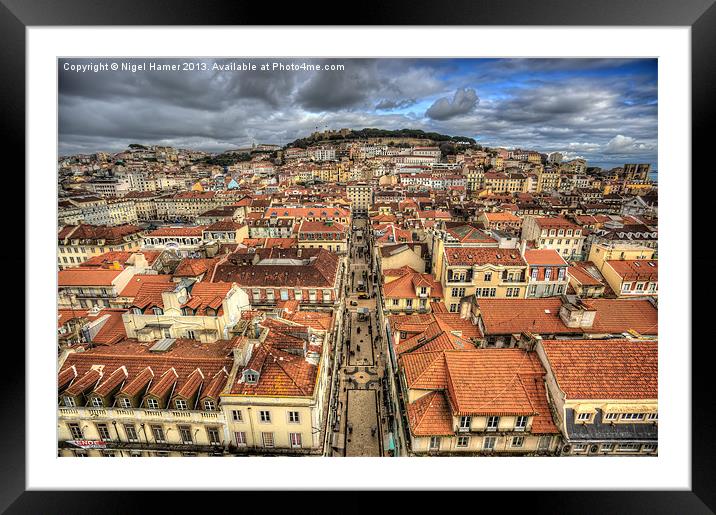 Streets Of Lisbon Framed Mounted Print by Wight Landscapes