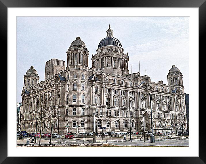 Port of Liverpool Building. Framed Mounted Print by Lilian Marshall