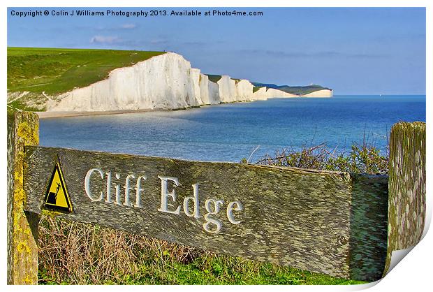 Clff Edge - Seven Sisters Print by Colin Williams Photography
