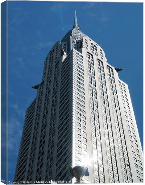 Glistening Chrysler Building Canvas Print by Anna Lewis