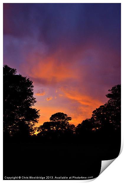 Sunset - Kearsney Print by Chris Wooldridge