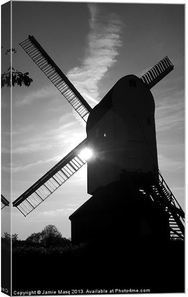 Mountnessing Windmill Canvas Print by Anna Lewis