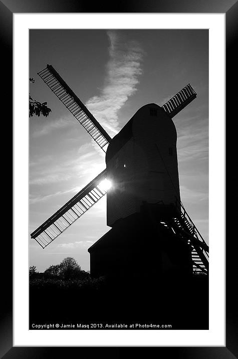 Mountnessing Windmill Framed Mounted Print by Anna Lewis