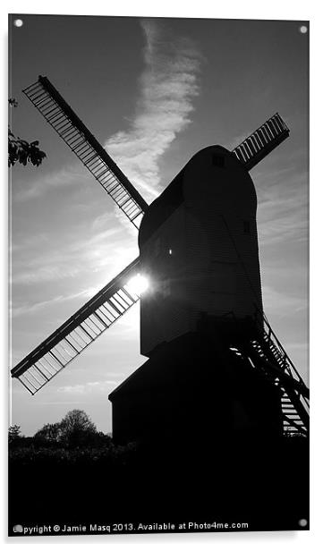 Mountnessing Windmill Acrylic by Anna Lewis