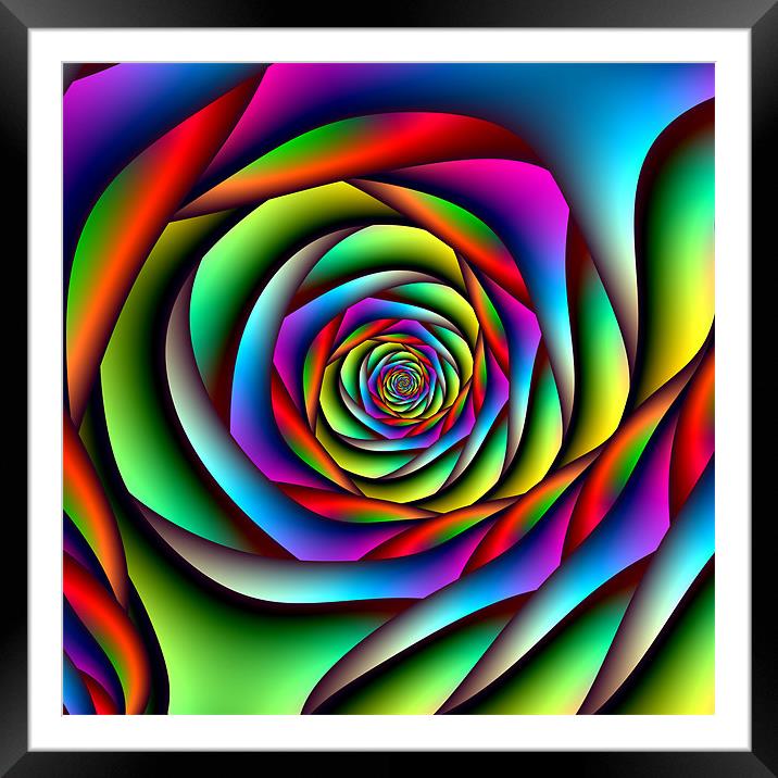 Rainbow Spiral Framed Mounted Print by Colin Forrest