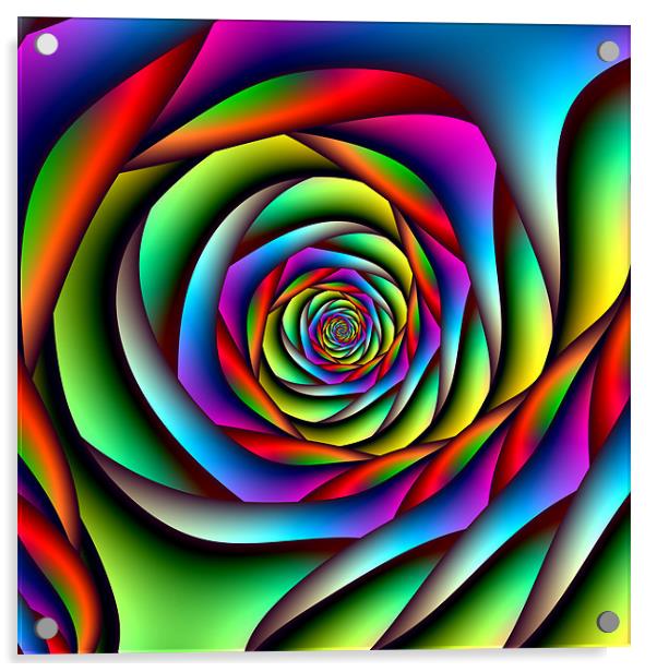 Rainbow Spiral Acrylic by Colin Forrest
