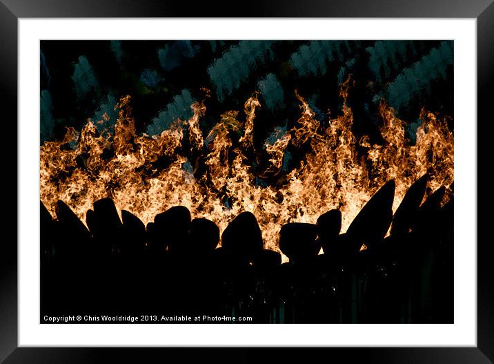 The Olympic Flame Framed Mounted Print by Chris Wooldridge